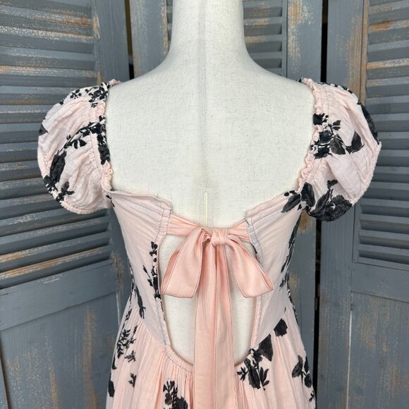 Free People Cream and Black Floral Midi Dress - Picture 14 of 16